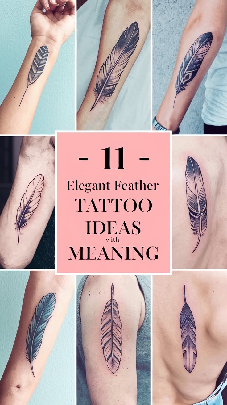 11 Elegant Feather Tattoo Ideas With Meaning: Symbolism and Beauty Behind Each Design