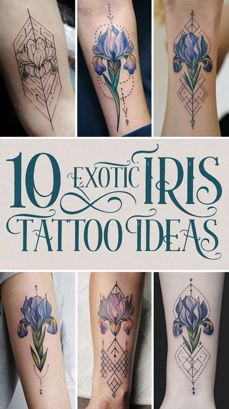 10 Exotic Iris Tattoo Ideas With Amazing Flowers: Amazing Flowers to Empower Your Style