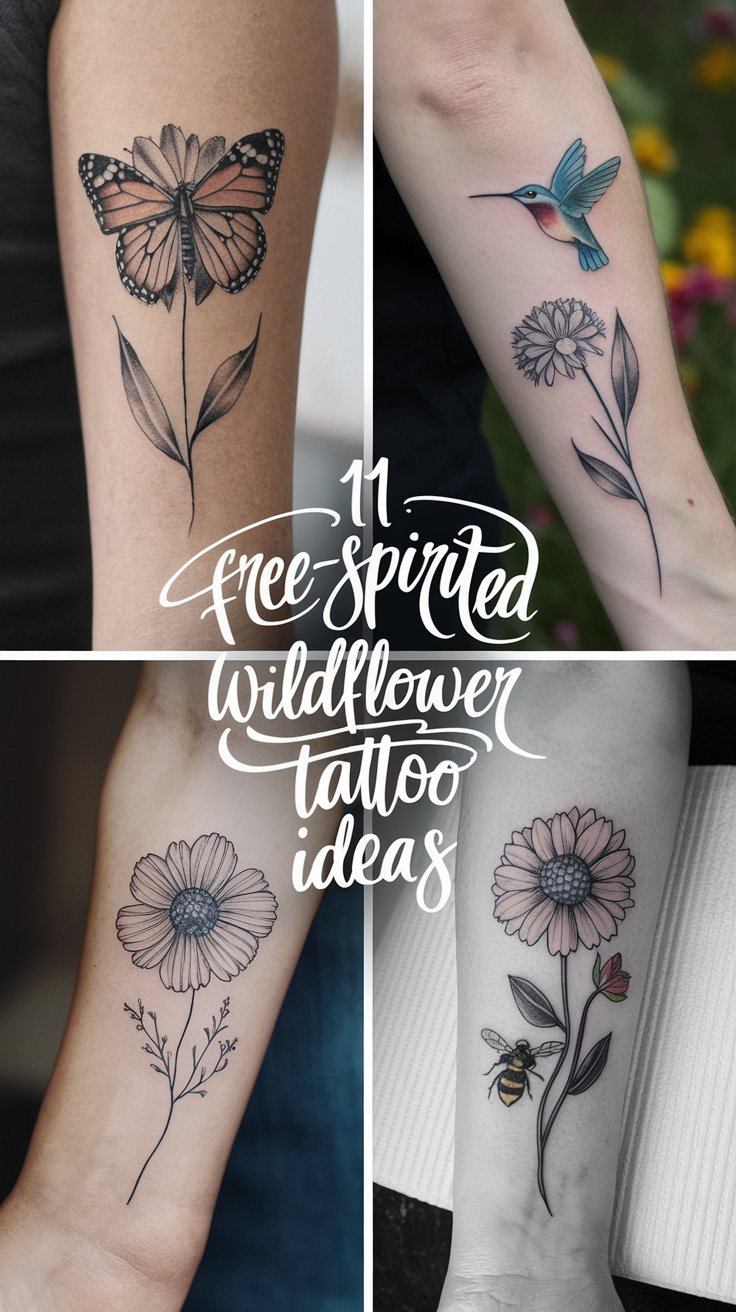 11 Free-Spirited Wildflower Tattoo Ideas: Amazing Designs for the Adventurous Soul