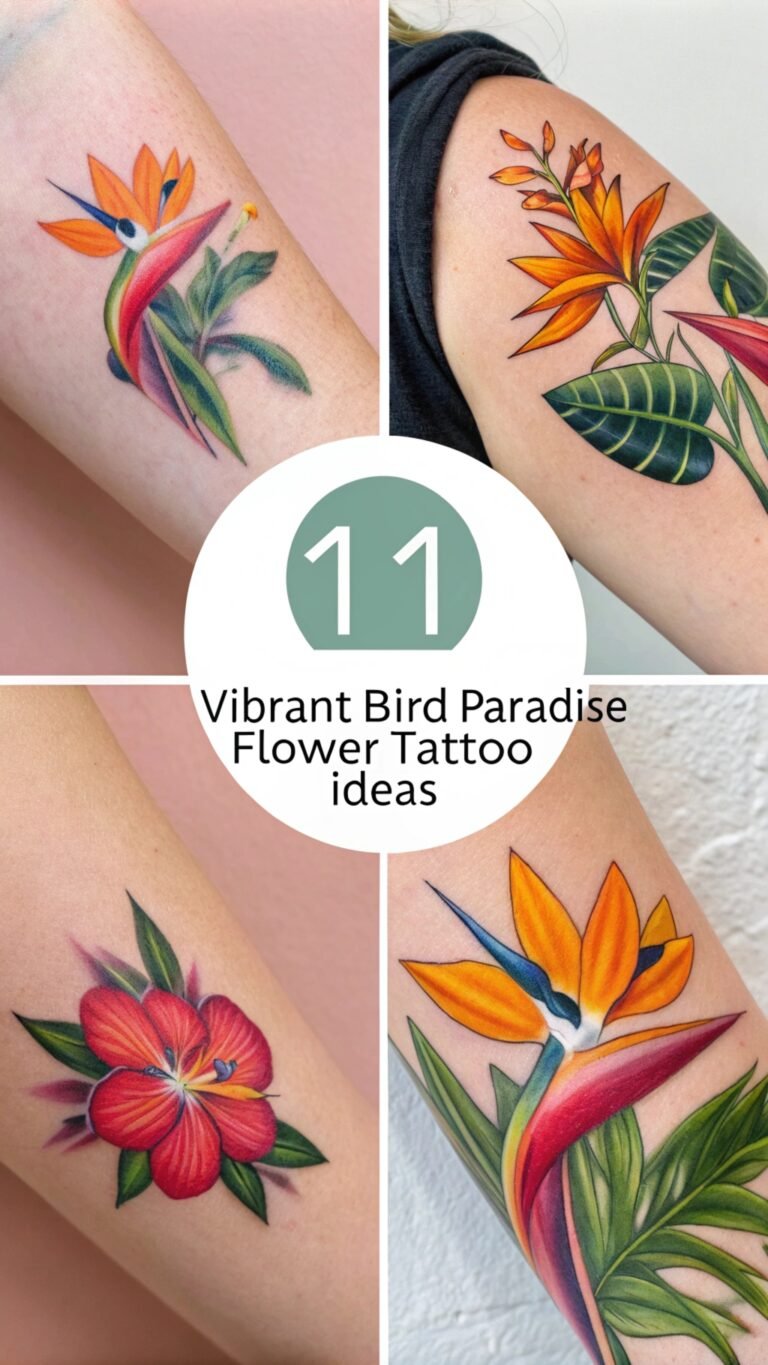 11 Vibrant Bird Paradise Flower Tattoo Ideas With Colors: A Comprehensive Guide