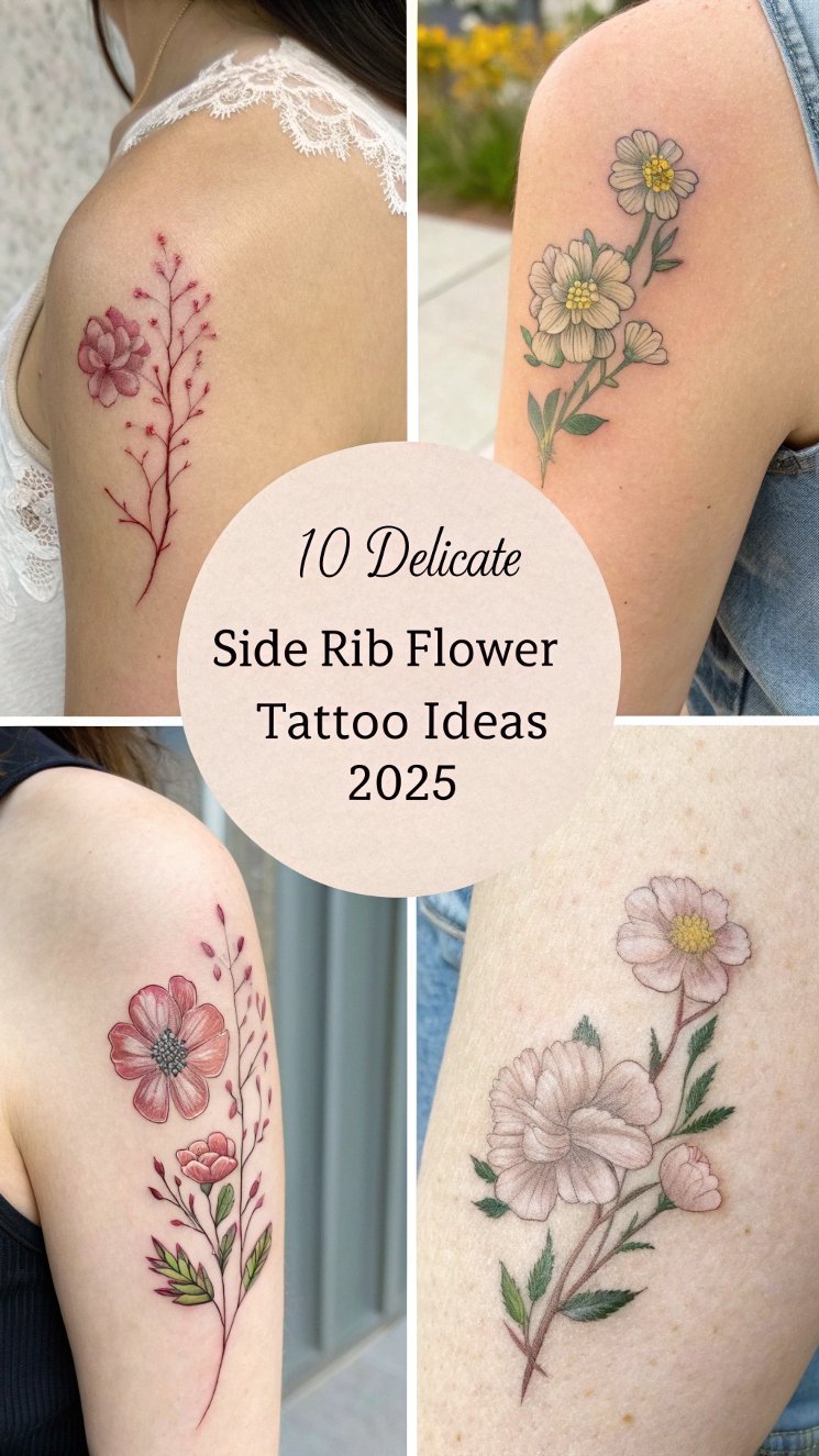 10 Delicate Side Boob Flower Tattoo Ideas 2025 With Designs