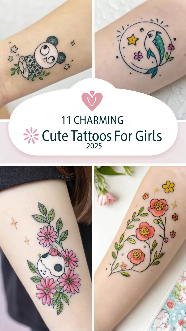 11 Charming Cute Tattoos for Girls 2025 With Designs