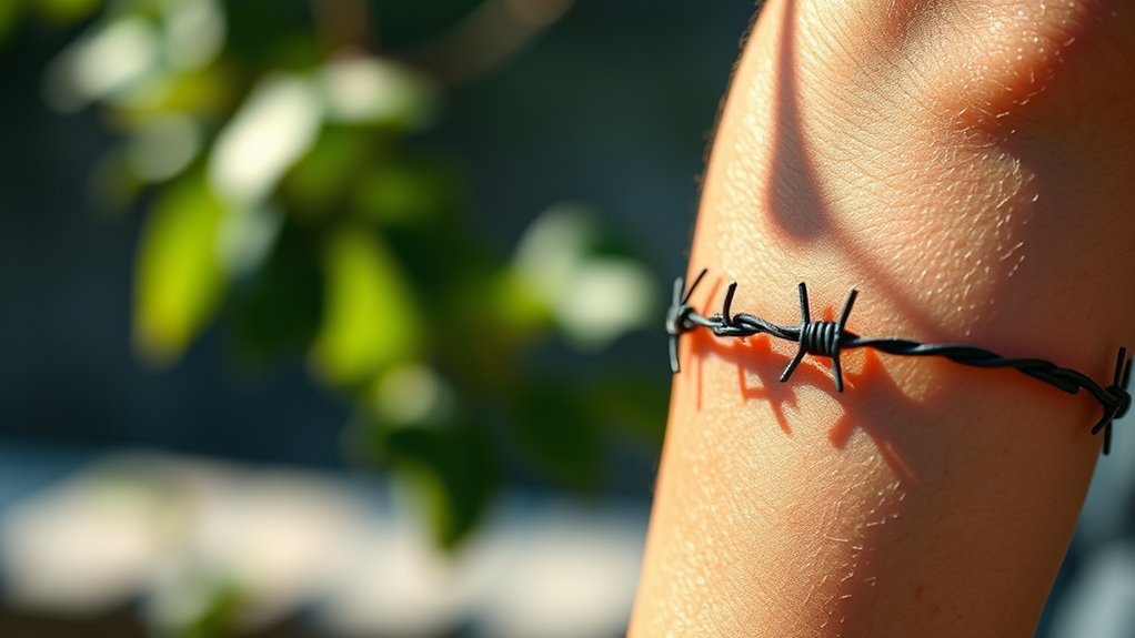 barbed wire tattoo symbolism explained