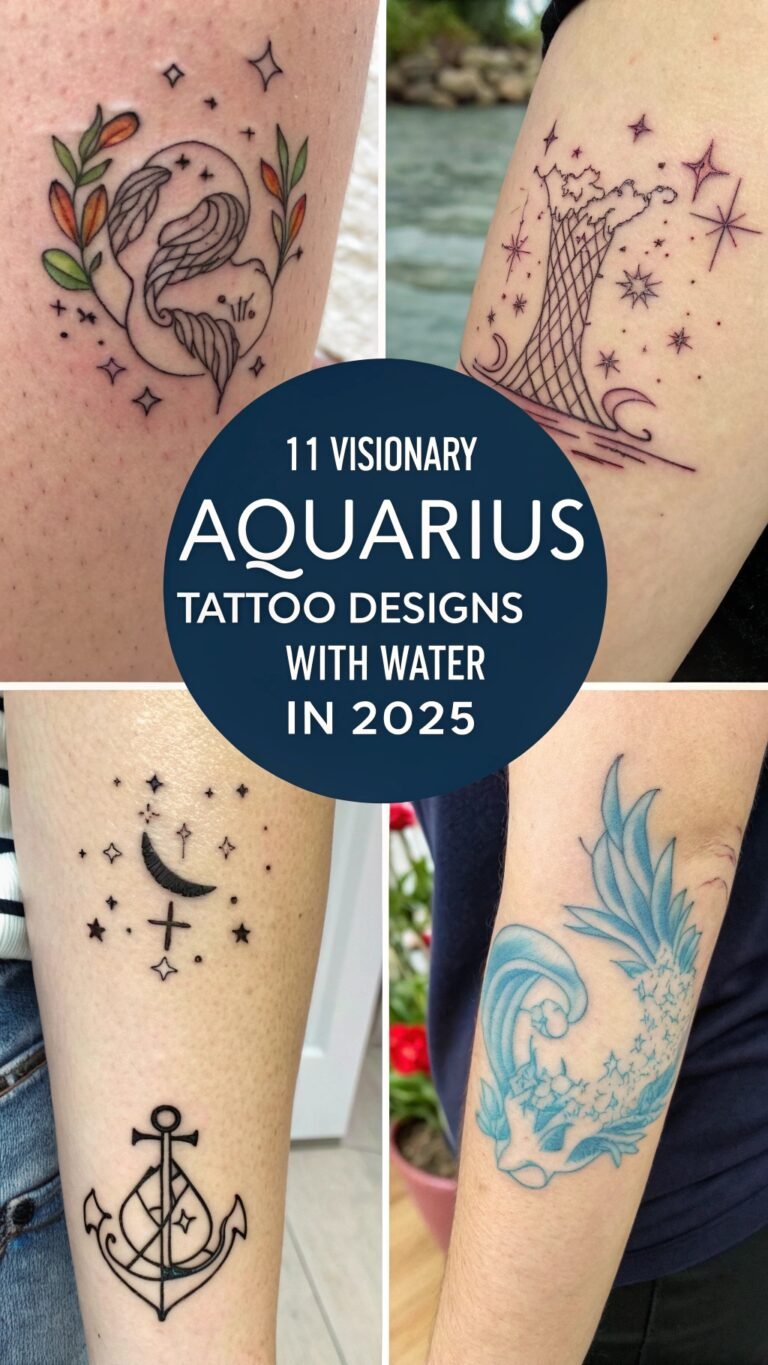 11 Visionary Aquarius Tattoo Designs With Water In 2025