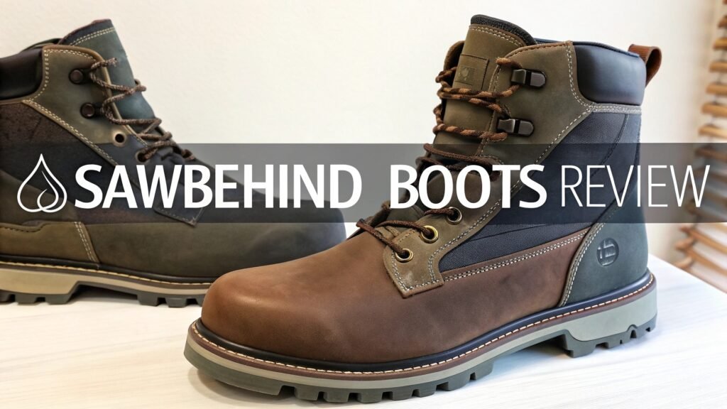 Sawbehind Men's Leather Hiking Boots - Waterproof, Handmade, Comfortable For Outdoor Wear